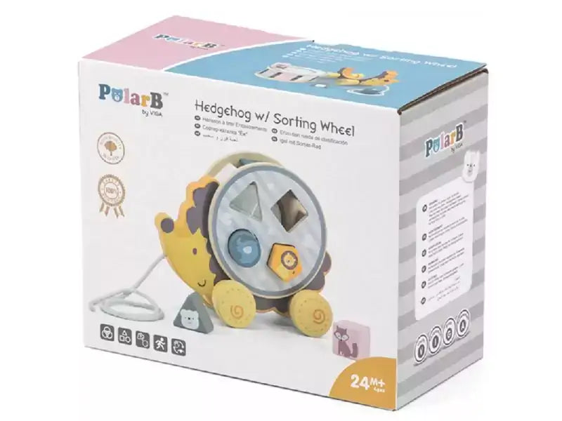 Figura clasificadora con forma de erizo de madera Oku polarb