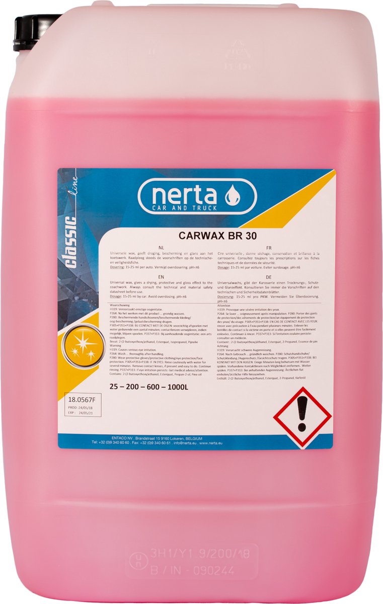 Nerta cera per auto BR 30 - cera per auto - 5 litri