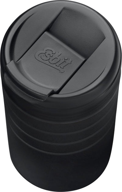 Tazza thermos Esbit majoris - 450 ml - nero opaco - coperchio ribaltabile - acciaio inossidabile