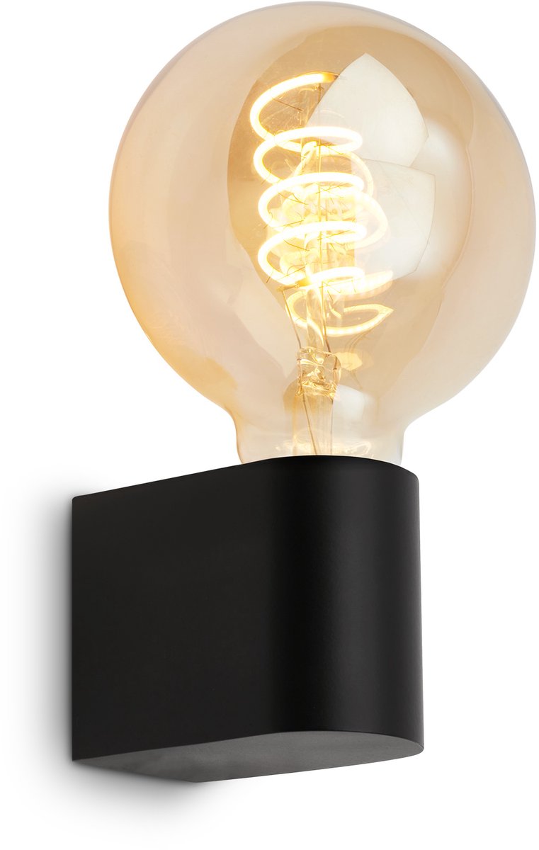 Briloner donga - lampada da specchio retrò a led - illuminazione per specchio da bagno - lampada da parete per esterni - attacco E27 - nero - 4,5 x 8 x 9,5 cm