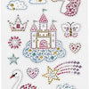 Creativ company diamond stickers - unicorn motief - magische stickers - zelfklevende strass glitter stickers - feestelijke luxe versiering - creatieve plakdiamant stickers - 1 vel