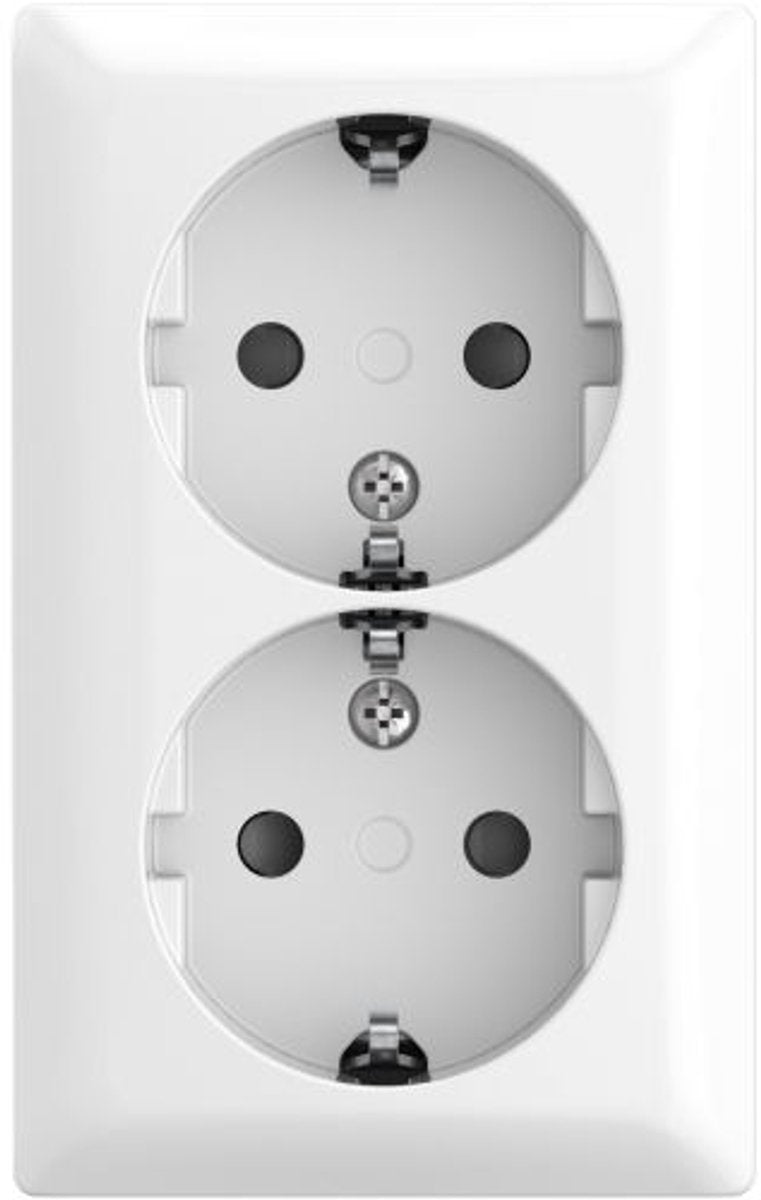 Busch-Jaeger Enchufe de pared doble Busch Jaeger con superficie a tierra Blanco alpino 202 EAPBJ-524