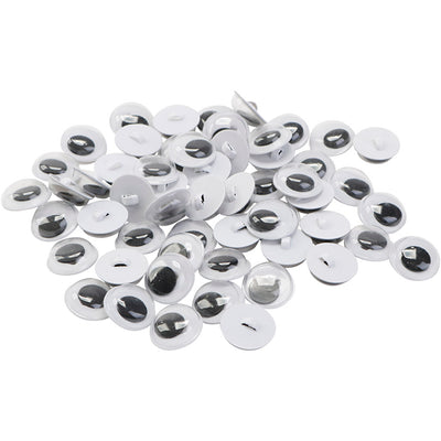 Creativ Company Wiebelogen, Opnai, Dim 10 mm, 50 pares, 100 piezas 1 bolsa