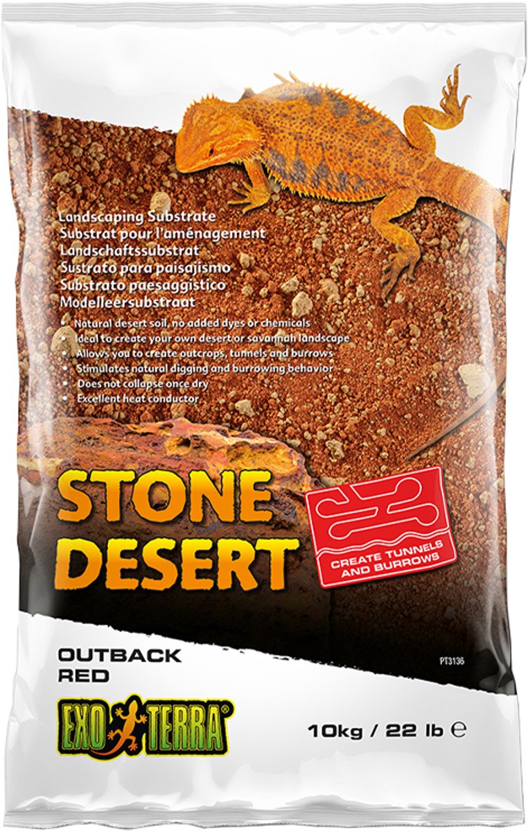 Exo terra stone desert substrate outback red red 10kg