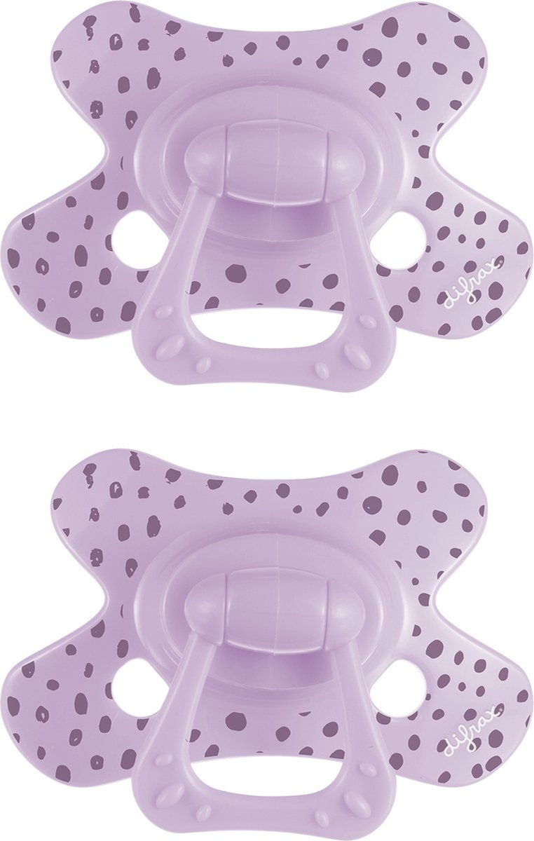 Ciuccio Difrax naturale - da 6 a 12 mesi - viola - 2 pezzi