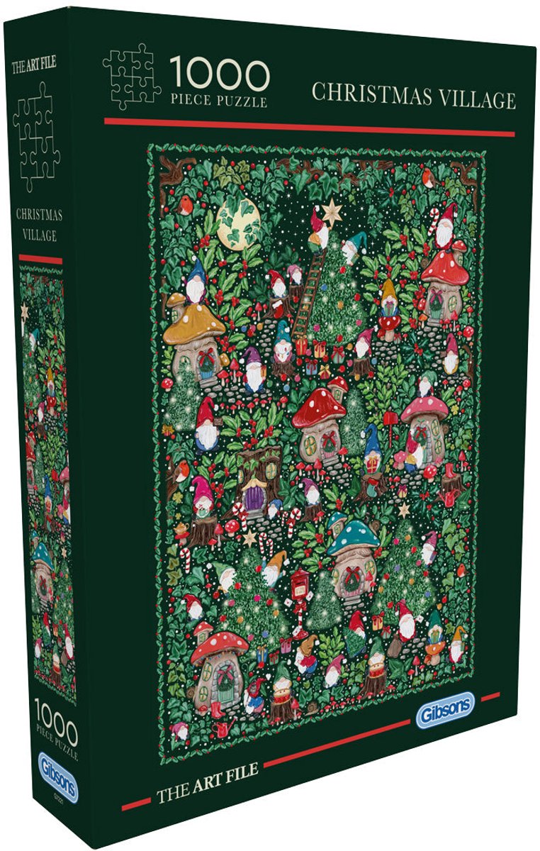 Gibsons - villaggio di Natale (porta il file artistico) - 1000 pezzi 49×68 cm (l×a) - puzzle per adulti