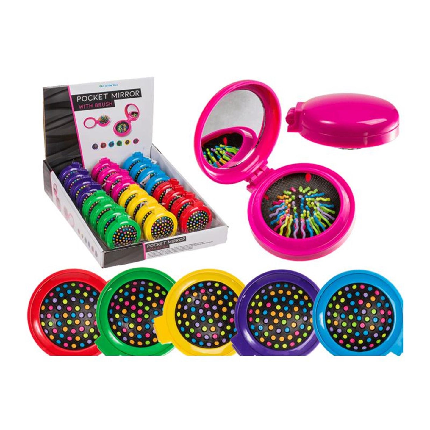 Out of the blue espejo de bolsillo con cepillo ø7cm