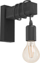 Lampada da parete Eglo Townshend - e27 - 21,5 cm - legno - nero