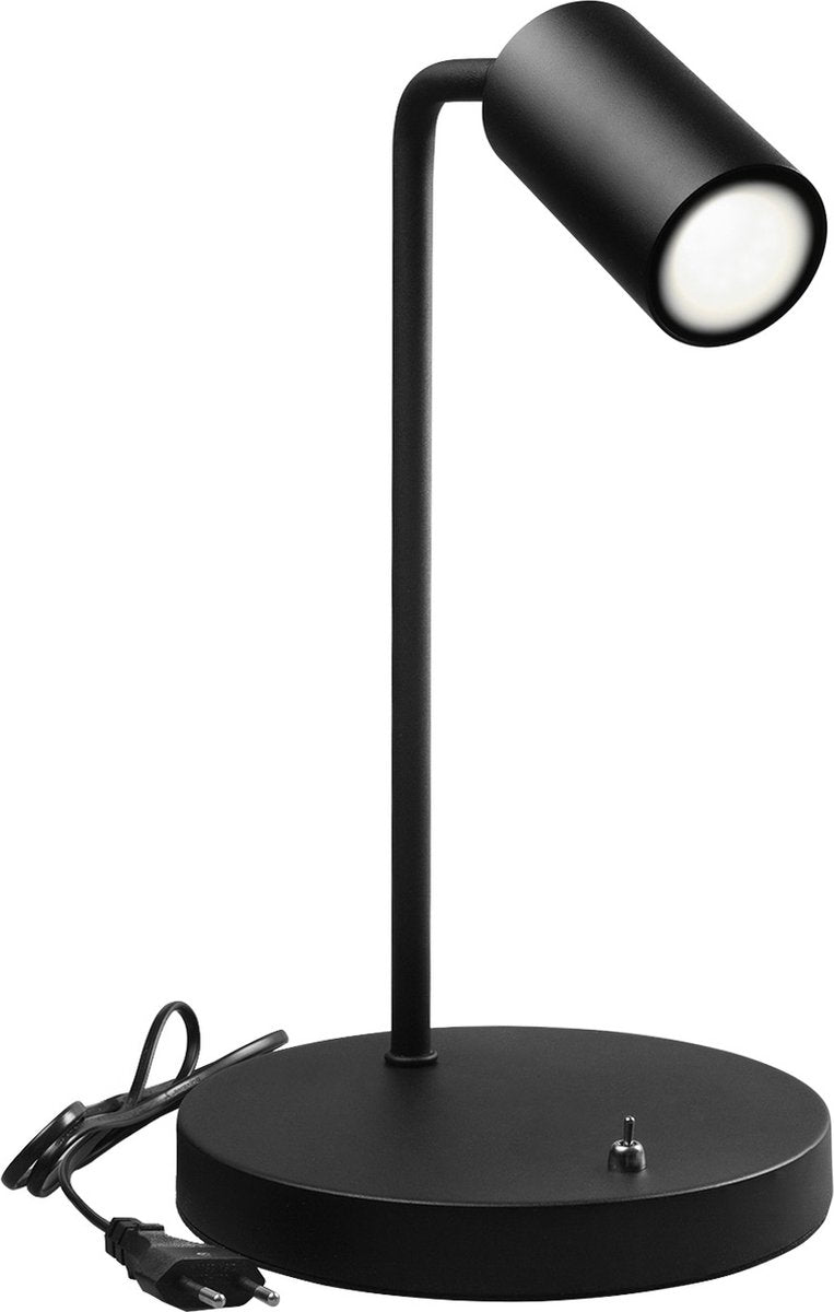 Maclean - lampada da scrivania - interruttore on off - 55x90mm - gu10 - nero