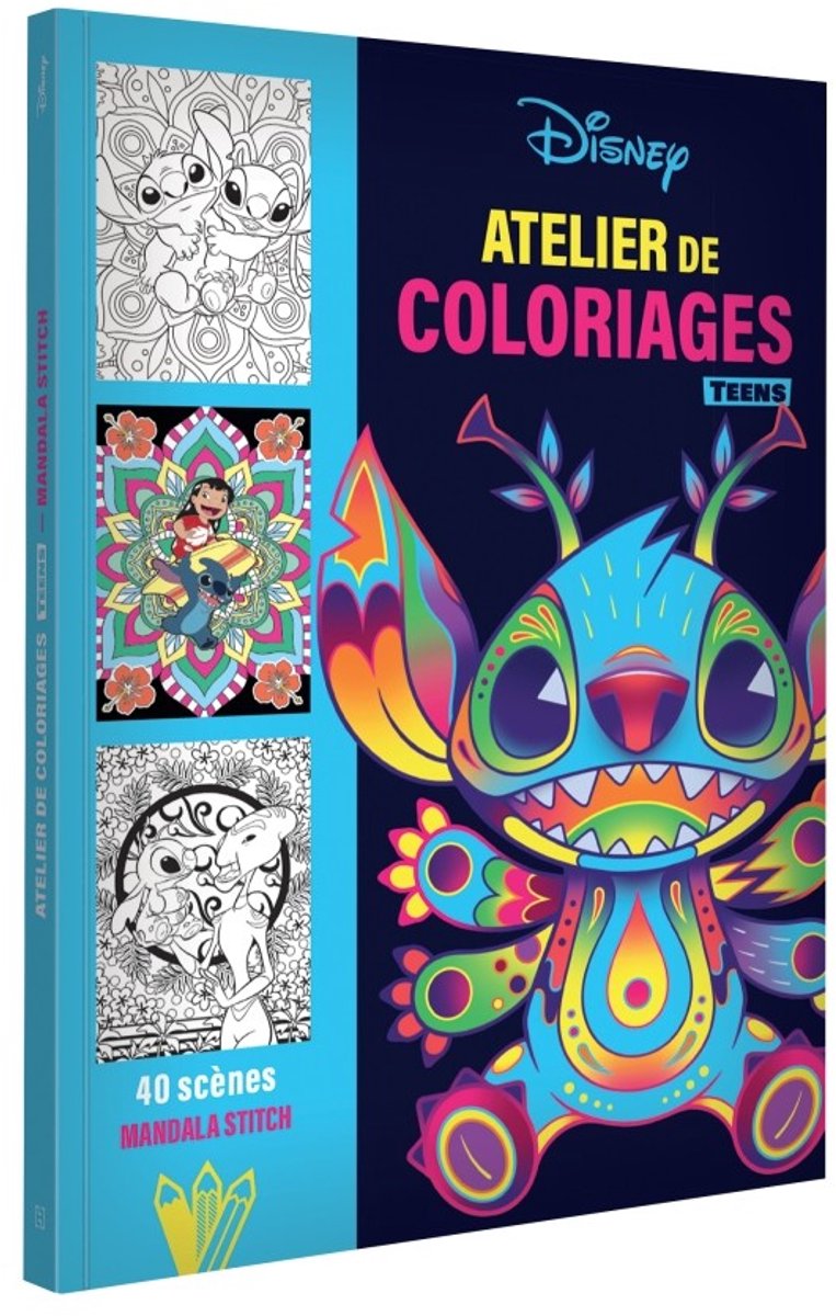Hachette - juvenil atelier de coloriages adolescentes disney adolescentes - hachette juvenil - mandala stitch