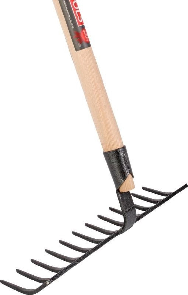 Attrezzi Talen – rastrello da giardino – forgiato – professionale – 12 denti – manico in frassino – 160 cm