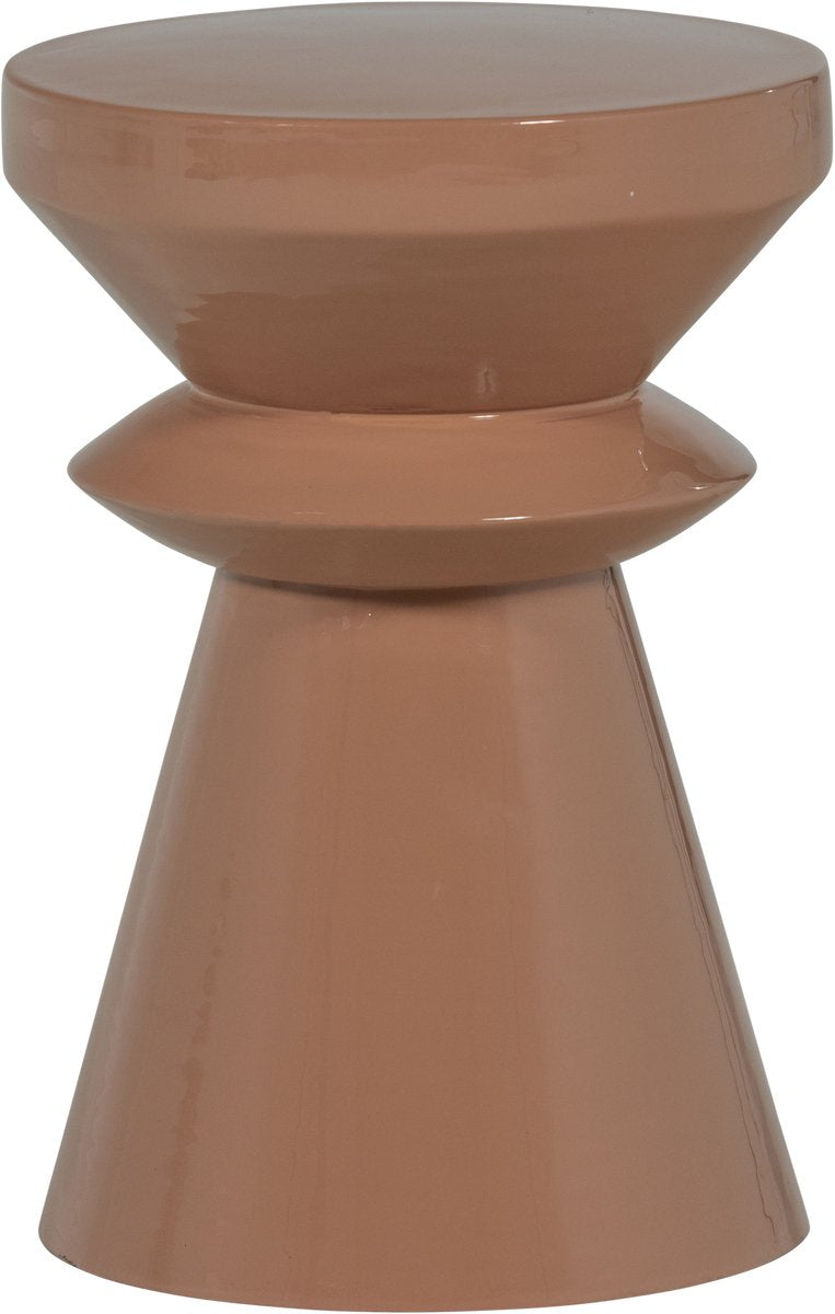Woood fedde bijzettafel - metaal - oud roze - 47x30x30