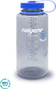 Nalgene - botella de boca ancha - botella para beber - botella de agua - a prueba de fugas - 1000 ml - sin bpa - sustentable - gris