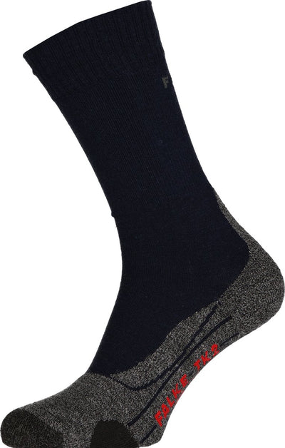 Falke tk2 calcetines para caminar de material funcional de lana gruesa anti-ampollas hombres azul - talla 44-45