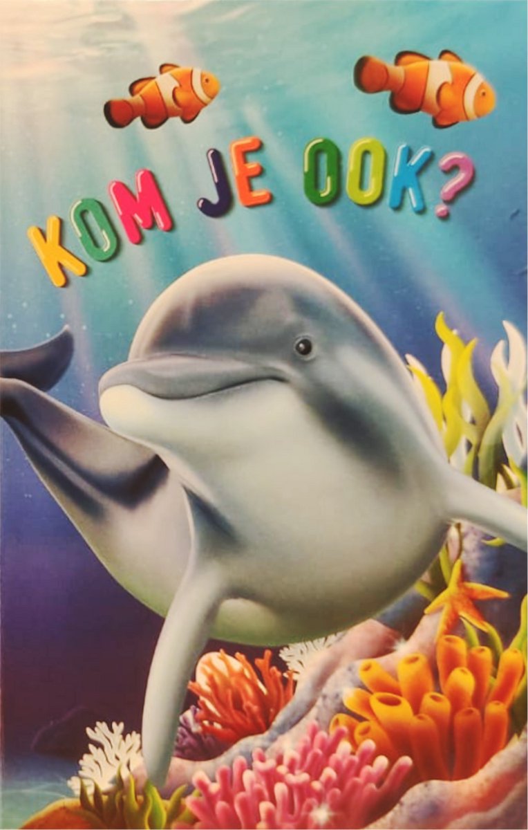 Invitaciones de delfines, 6 uds.