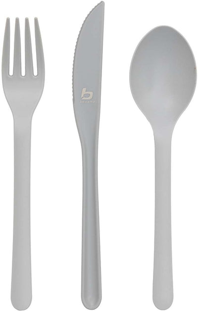 Set posate Bo-camp - rinnova - rpet - grigio - 6 pezzi