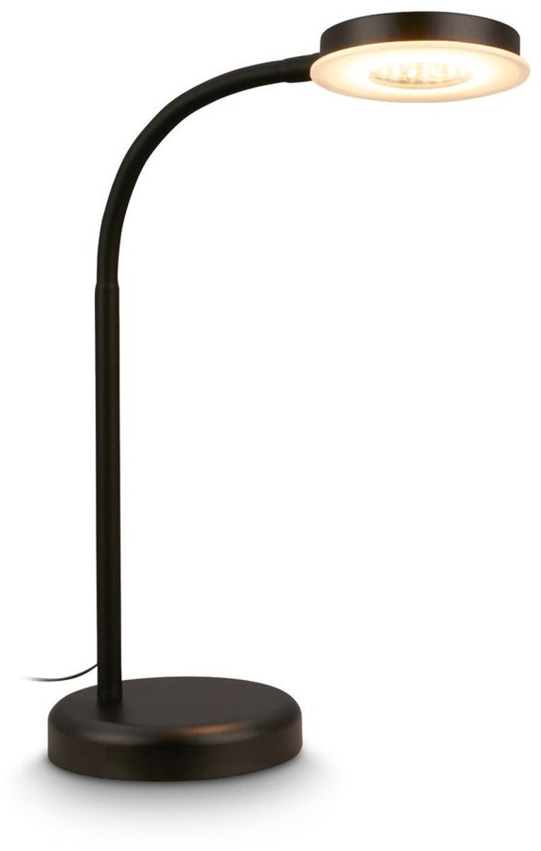 B.k.licht briloner megg - led tafellamp - bureaulamp – dimbaar – touchbediening – warm wit licht – 12w – 800lm – zwart – 40cm