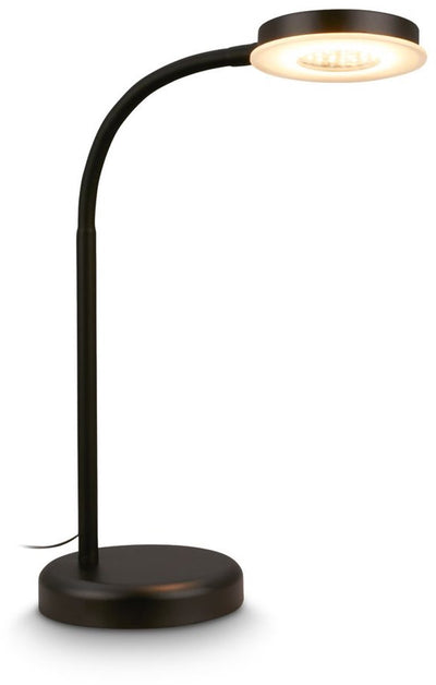 B.k.licht briloner megg - lampada da tavolo a led - lampada da scrivania - dimmerabile - controllo touch - luce bianca calda - 12w - 800lm - nero - 40cm