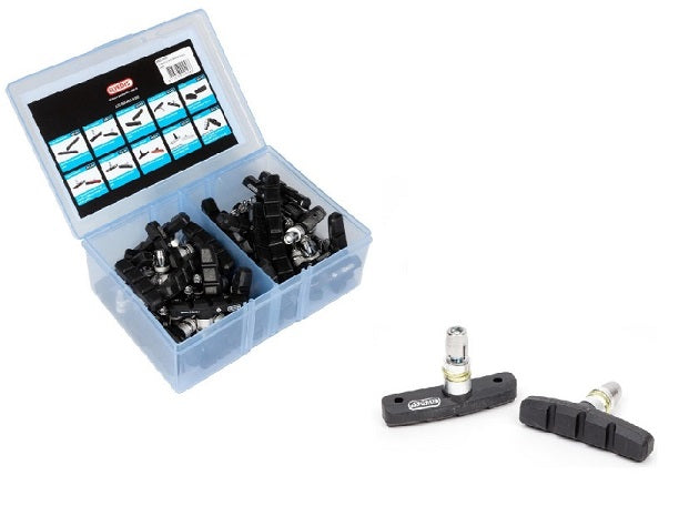 Pastillas de freno en v frenado 60 mm negros 25 piezas