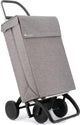 Rolser boodschappentrolley jean tweed - 4 wielen - grijs