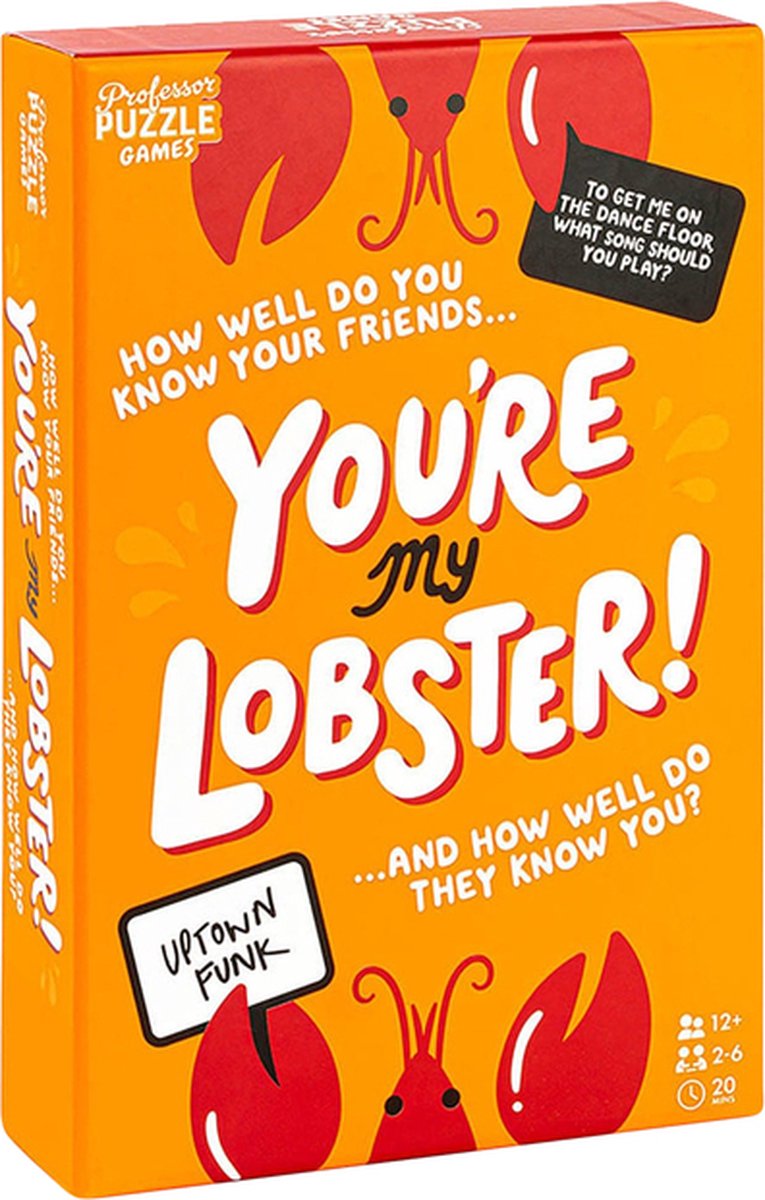 Profesor rompecabezas eres mi langosta - juego de mesa - juego de fiesta - prueba tu amistad - Inglés -