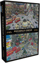 Gibsons - Piccadilly Circus attraverso i decenni (di Bryan evans) - 1000 pezzi 49×68 cm (l×a) - puzzle per adulti