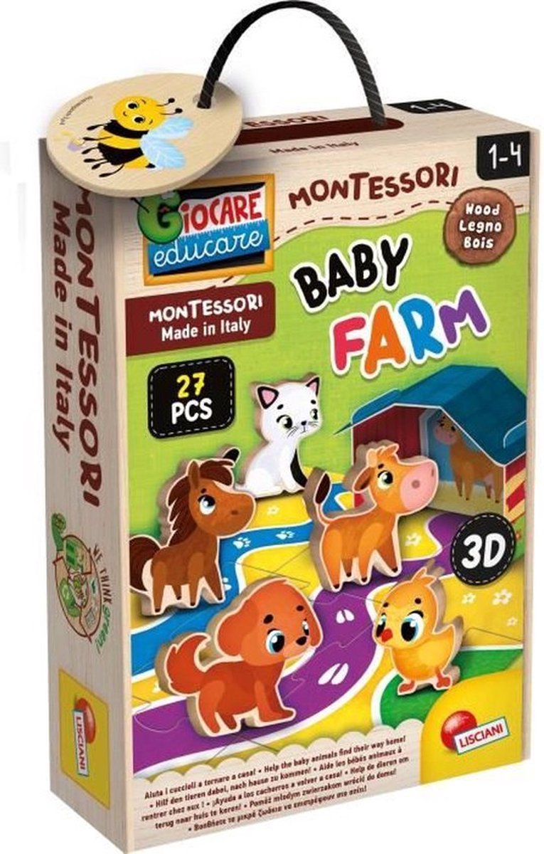 Lisciani montessori baby wood baby farm
