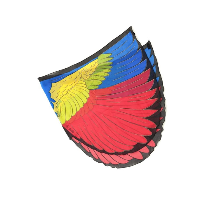 Vleugels vogel bontgekleurd