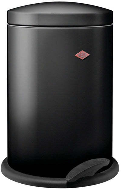 Wesco 116 (alpha) waste bin | pedal bin | 13 liters | metal - black | rubbish bin - made in germany