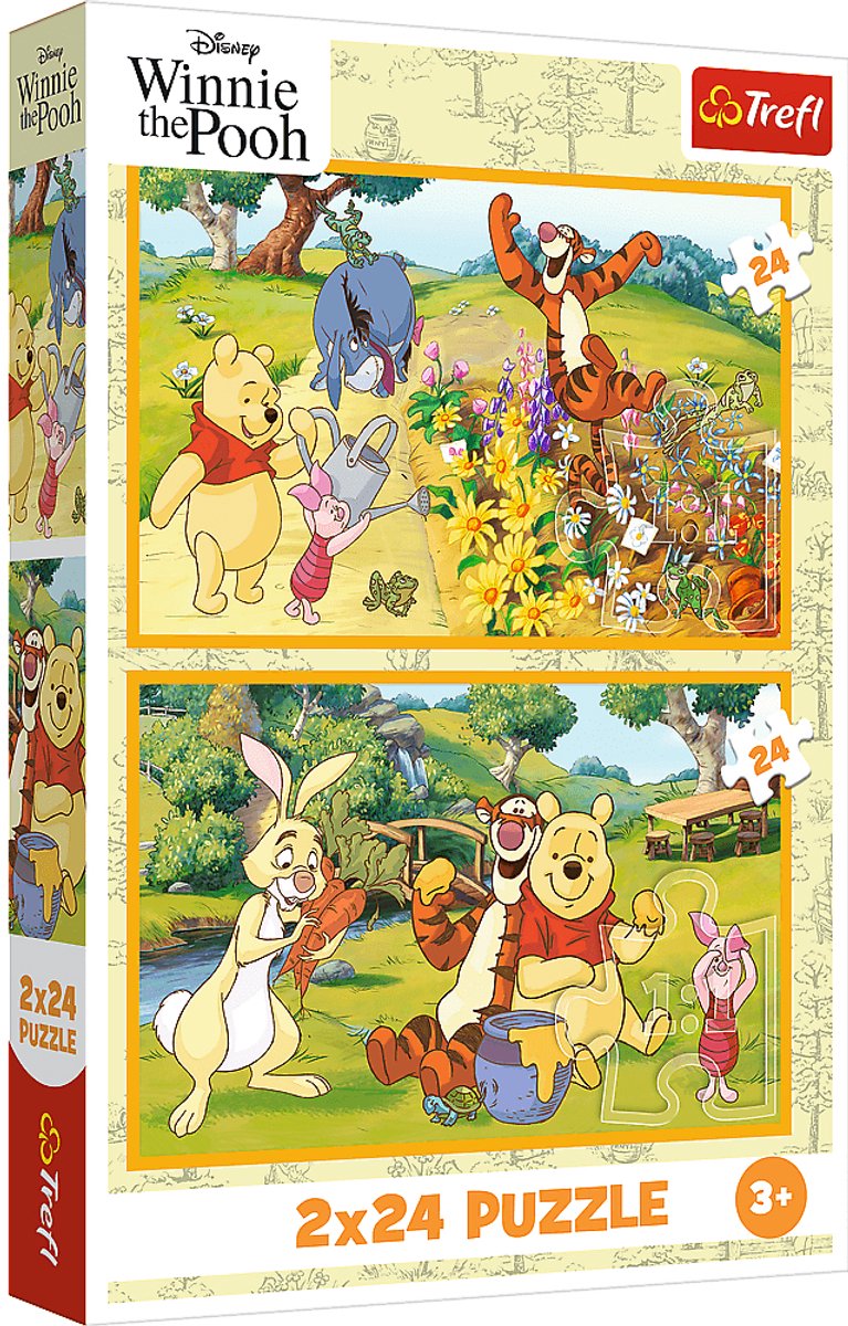 Trefl puzzel disney winnie de poeh - 2x24 stukjes - tuinavontuur.
