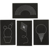 Creativ company string art, medidas 20x12 cm, grosor 10 mm, negro, 16 piezas 1 caja