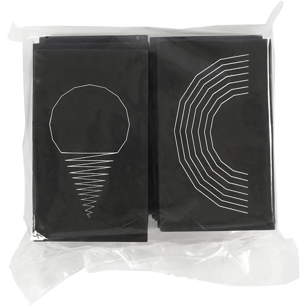 Creativ company string art, size 20x12 cm, thickness 10 mm, black, 16 pieces 1 box