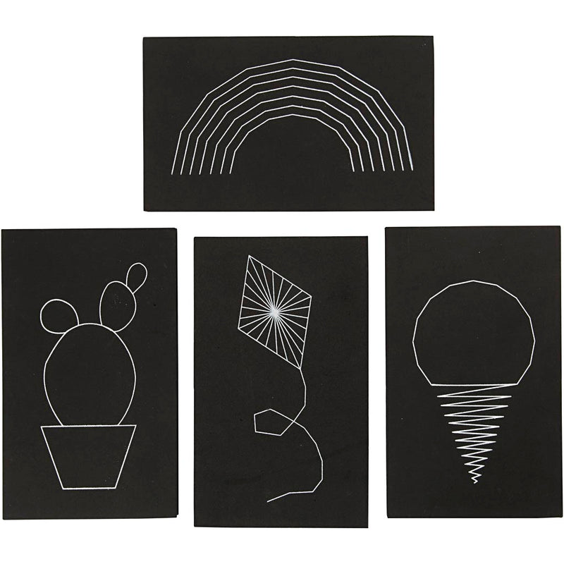 String art Creativ company, misura 20x12 cm, spessore 10 mm, nero, 16 pezzi 1 scatola