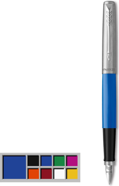 Pluma estilográfica Parker Jotter Originals | acabado azul clásico | punto medio | tinta azul y negra