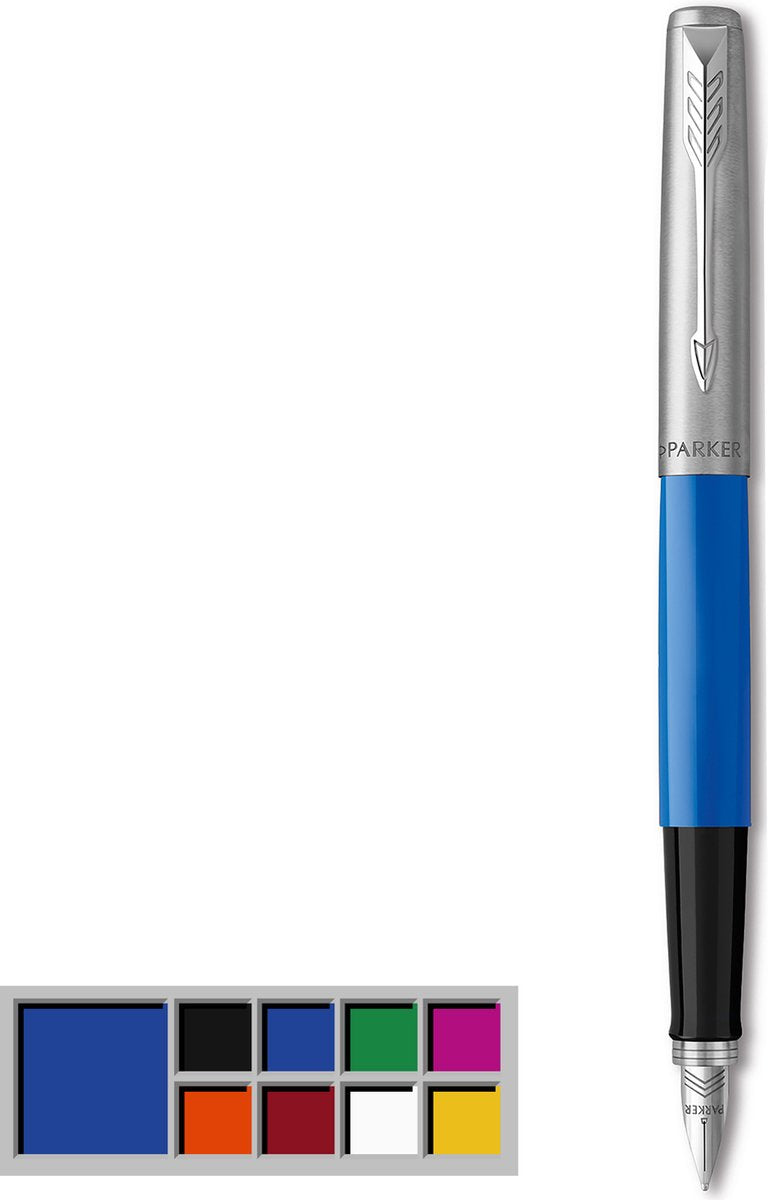 Pluma estilográfica Parker Jotter Originals | acabado azul clásico | punto medio | tinta azul y negra