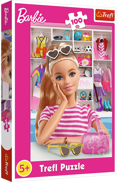 Trefl barbie fashion puzzle (100 pzl pcs.) - 5-12 years, multicolor, mattel,