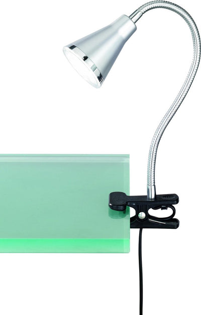 Rl live your light reality arras - clamp light - titanium - incl. 1x smd 4w - cord switch - flexible - clamp lamp