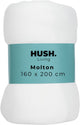 Hush. living hush living molton matrasbeschermer - 80%katoen 20%polyester - uitstekende vochtopname - vormvast - comfort en duurzame bescherming - 160x200+30cm