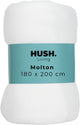 Hush. living hush living molton matrasbeschermer - 80%katoen 20%polyester - uitstekende vochtopname - vormvast - comfort en duurzame bescherming - 180x200+30cm