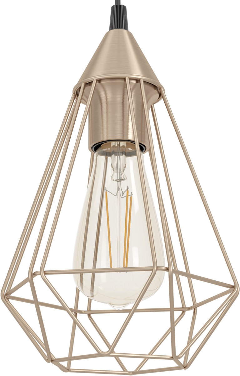 Eglo tarbes hanglamp - e27 - ø 17,5 cm - zwart koper