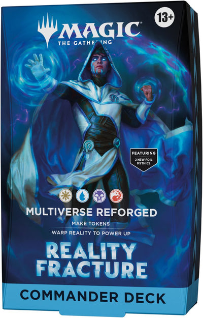 Magia, la magia reunida: la baraja del comandante de fractura de la realidad reunida: multiverso reformado | Baraja de 100 cartas + accesorios