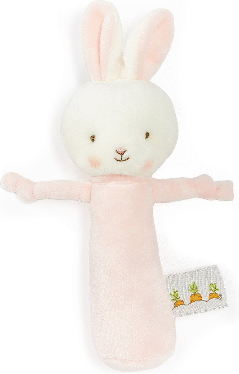 Bunnies by the bay rammelaar konijn - knuffel - geborduurde details - 15 cm - roze