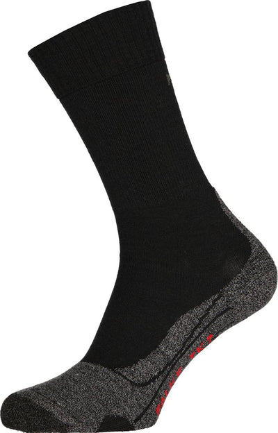 Falke tk2 calcetines para caminar de material funcional de lana gruesa anti-ampollas hombres negro - talla 42-43