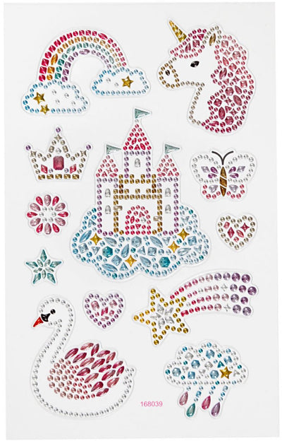 Creativ Company Diamant Stickers Unicornio, 1 hoja