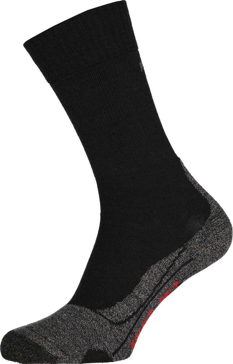 Falke tk2 anti-blaar dik wol functioneel materiaal wandelsokken heren zwart - maat 39-41