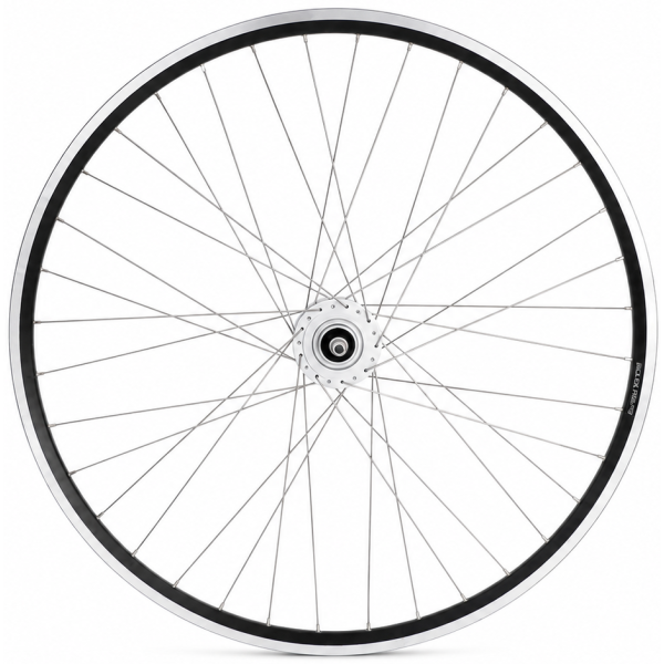 Shimano ruota anteriore 28 x 1 4'' alluminio cerchio zac 2000 - dinamo al mozzo dh-c3000-3n - freno a cerchione - nero argento