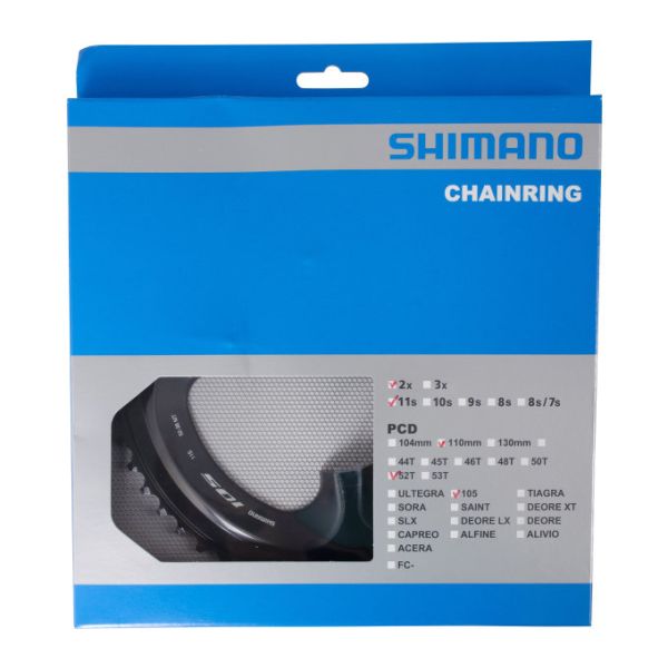 Shim. kettingblad 105 11V 52T -MT Y1WV98030 FC-R7000 zwart