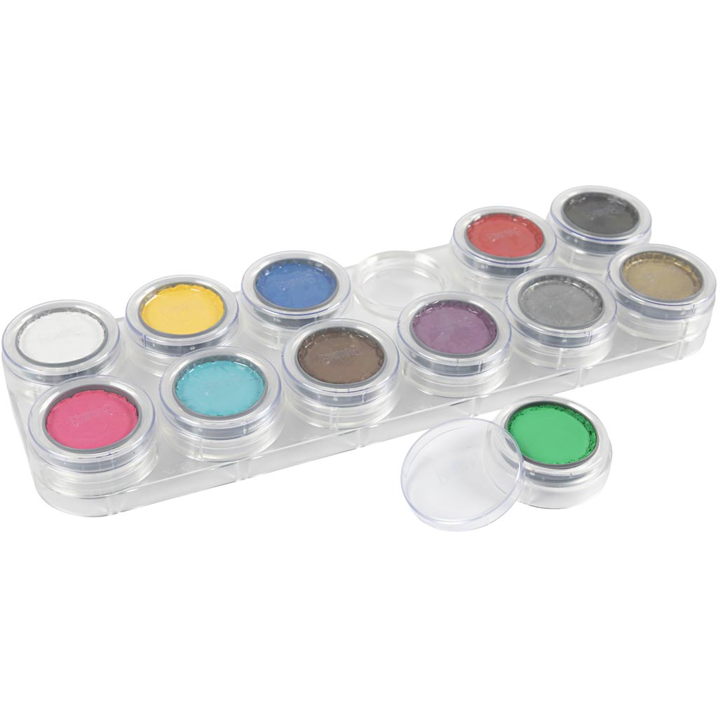 Grimas make-up - make-up palette, various colours, 12x2.50 ml 1 piece