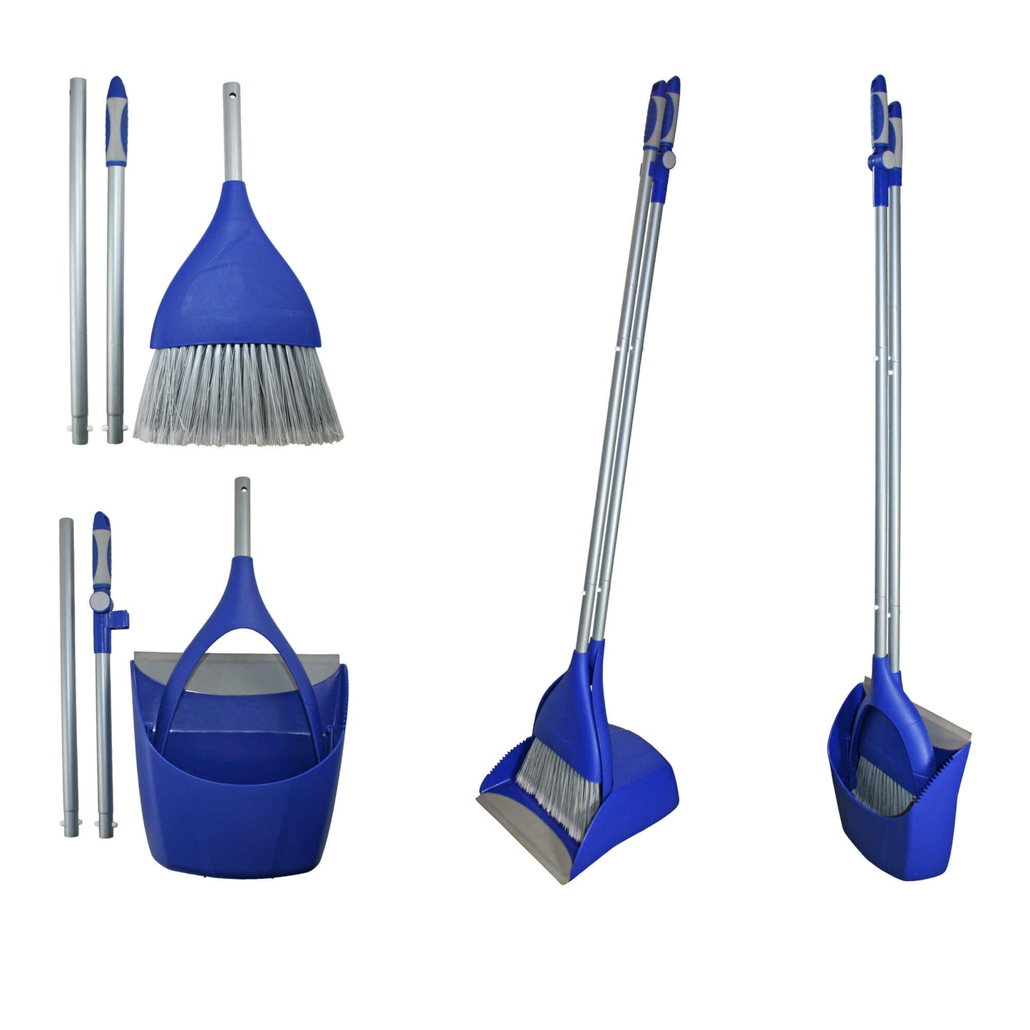 Quick-clean dustpan and dustpan with long handle