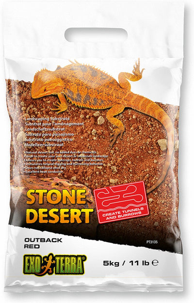 Exo terra - ground cover - reptiles - stone desert substrate outback red 5kg - 35x20x6cm red - 1pc